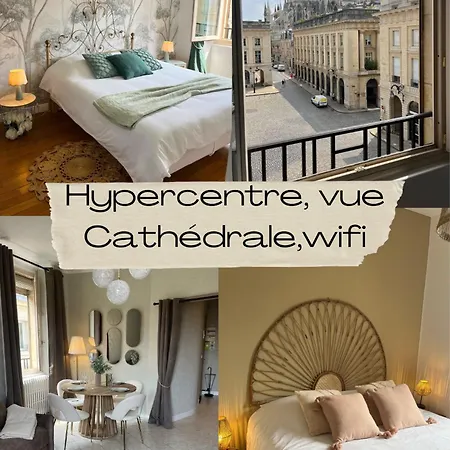 Royal Home, Hypercentre Reims Avec Vue Cathedrale Exterior photo